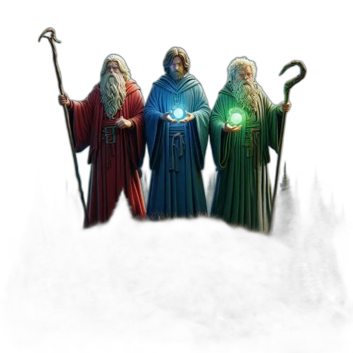 staff, concept art, fantasy art, 3d render, pixel art, fog, snow, blue transparent PNG cut-out