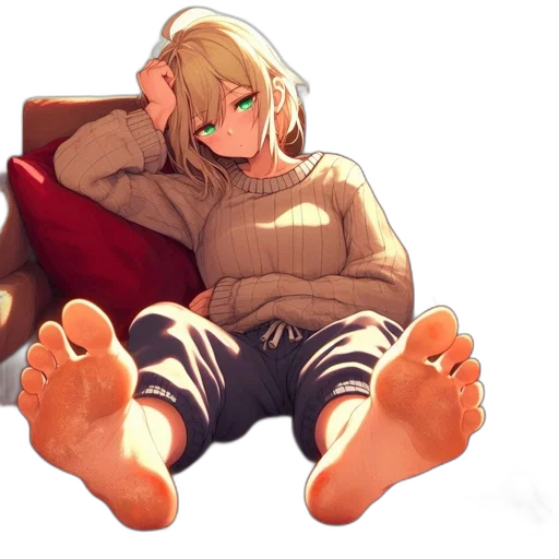 shoes, creature, face, jacket, watercolor, concept art, anime, pixel art transparent PNG cut-out