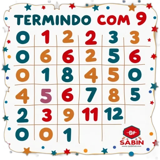 colorful, number, grid, numbers, displayed, surrounded, festive, border transparent PNG cut-out