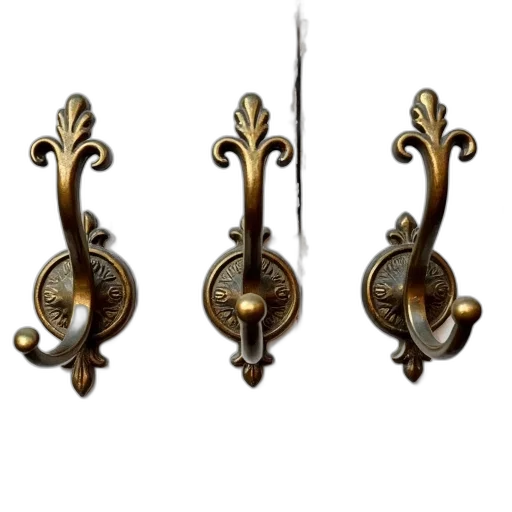 jewelry, staff, 3d render, photorealistic, set, three, antique, brass transparent PNG cut-out