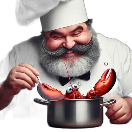 food, face, hat, staff, photorealistic, concept art, 3d render, jolly transparent PNG cut-out