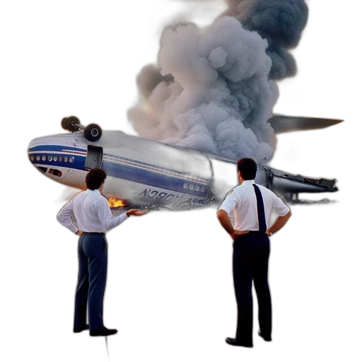 staff, concept art, 3d render, photorealistic, fire, aeroflot, airplane, crashes transparent PNG cut-out