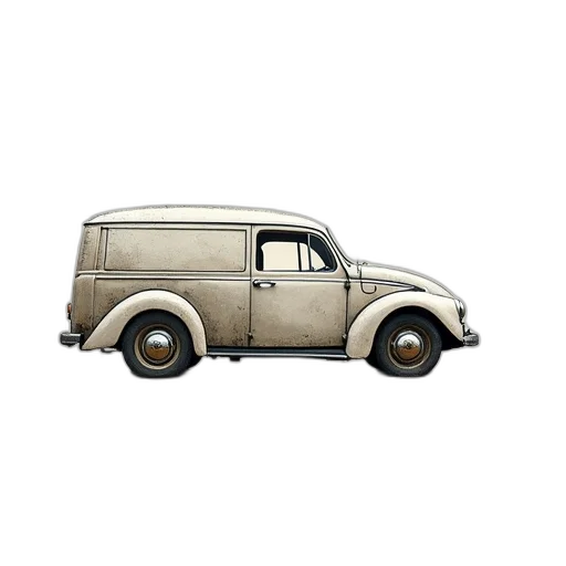 car, 3d render, concept art, photorealistic, cartoon, earth tones, crude, carpage transparent PNG cut-out