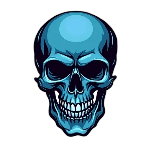 face, pixel art, 3d render, concept art, fantasy art, blue, dark, stylized transparent PNG cut-out