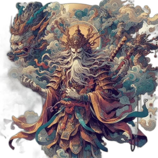 dragon, mask, creature, crown, fantasy art, concept art, watercolor, comic book art transparent PNG cut-out