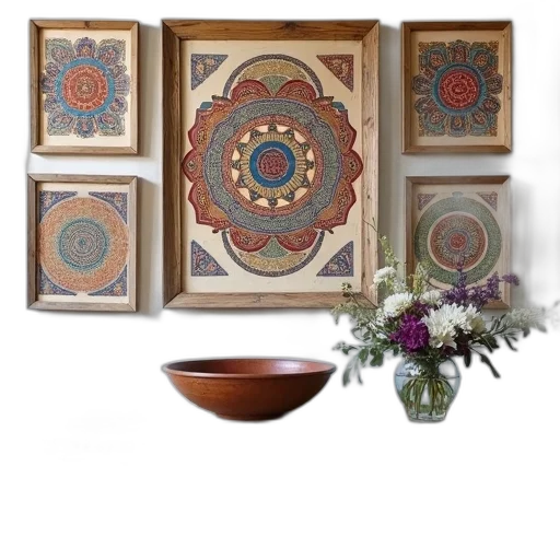 jewelry, furniture, earth tones, colorful, blue, rustic, wooden, table transparent PNG cut-out