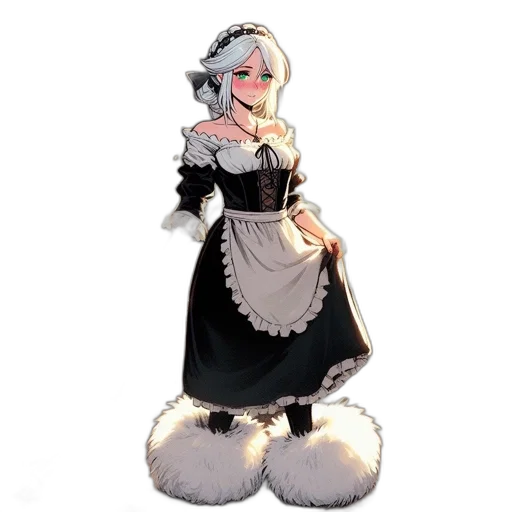 dress, staff, robot, creature, 3d render, concept art, pixel art, fantasy art transparent PNG cut-out