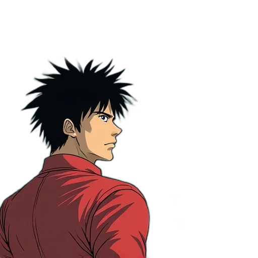 jacket, face, hair, staff, anime, comic book art, concept art, cartoon transparent PNG cut-out