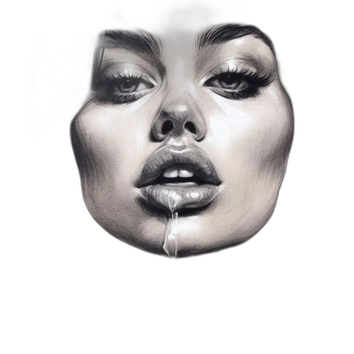 face, mask, crown, jewelry, photorealistic, pencil sketch, fantasy art, concept art transparent PNG cut-out