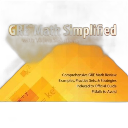 gre, math, simplified, video, solutions, book, cover, featuring transparent PNG cut-out