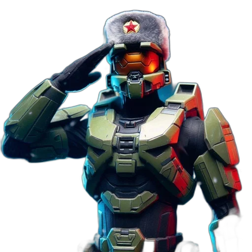 robot, mask, face, jacket, concept art, 3d render, pixel art, comic book art transparent PNG cut-out