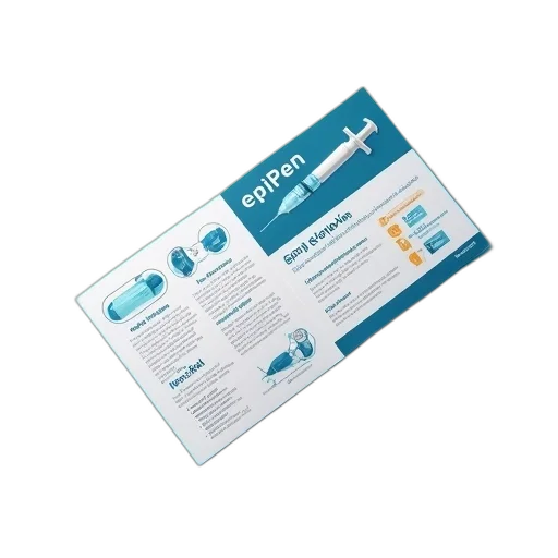 blue, white, informational, pamphlet, stylized, image, syringe, front transparent PNG cut-out