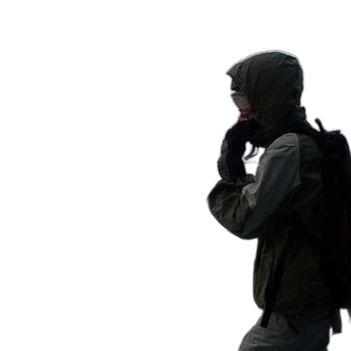 jacket, staff, weapon, mask, 3d render, concept art, photorealistic, pixel art transparent PNG cut-out