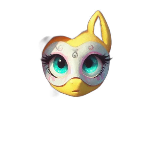 mask, staff, animal, creature, pixel art, 3d render, concept art, fantasy art transparent PNG cut-out