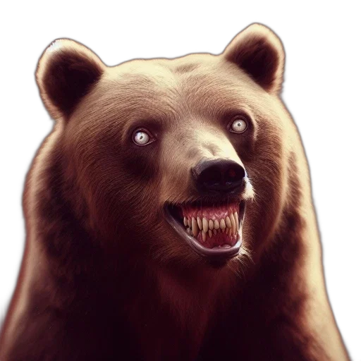 animal, face, creature, photorealistic, concept art, pixel art, 3d render, intense-looking transparent PNG cut-out