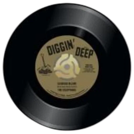 black, vinyl, record, diggin, deep, written, white, text transparent PNG cut-out