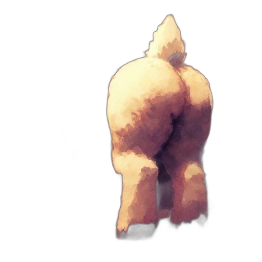 creature, animal, weapon, hair, concept art, watercolor, pixel art, 3d render transparent PNG cut-out