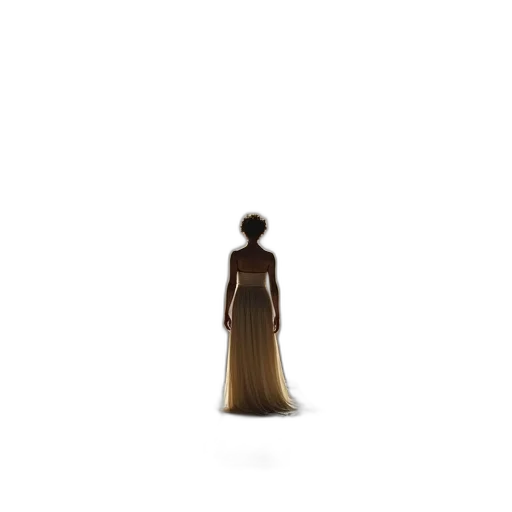 dress, hair, crown, staff, concept art, 3d render, pixel art, photorealistic transparent PNG cut-out