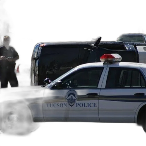 car, weapon, police, officer, stands, next, tucson transparent PNG cut-out