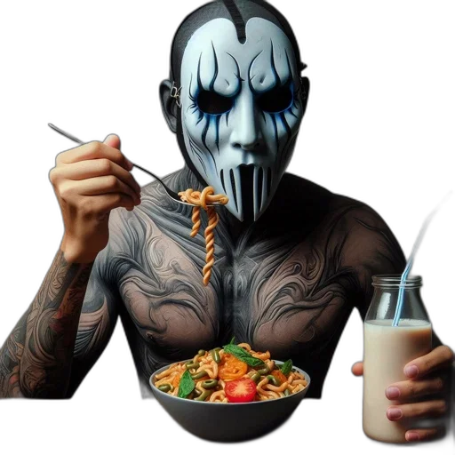 food, creature, concept art, comic book art, figure, white, intricate, mask transparent PNG cut-out