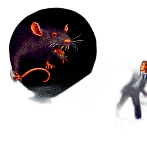 creature, animal, concept art, pixel art, 3d render, photorealistic, dimly, lit transparent PNG cut-out