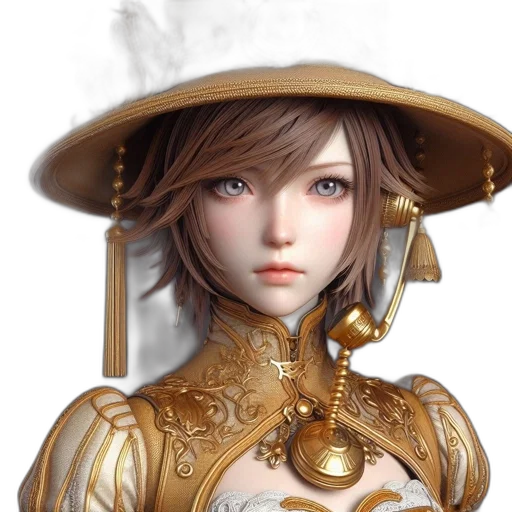 crown, hat, face, jewelry, fantasy art, photorealistic, concept art, 3d render transparent PNG cut-out