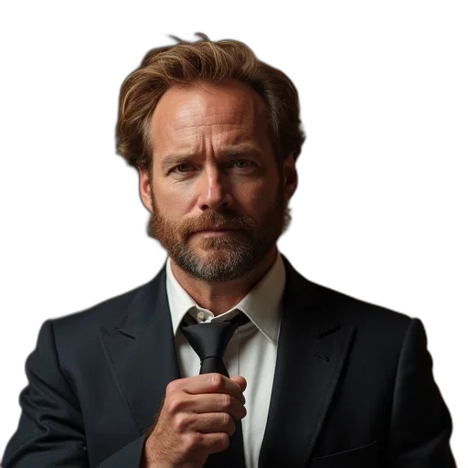 face, staff, jacket, photorealistic transparent PNG cut-out