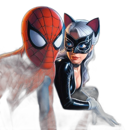 mask, comic book art, concept art, fantasy art, watercolor, two, comic, book transparent PNG cut-out