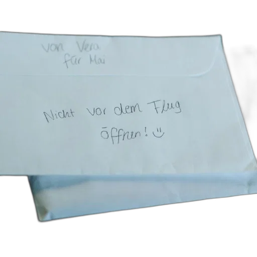 staff, handwritten, note, envelope, nicht, vor, dem, flug transparent PNG cut-out
