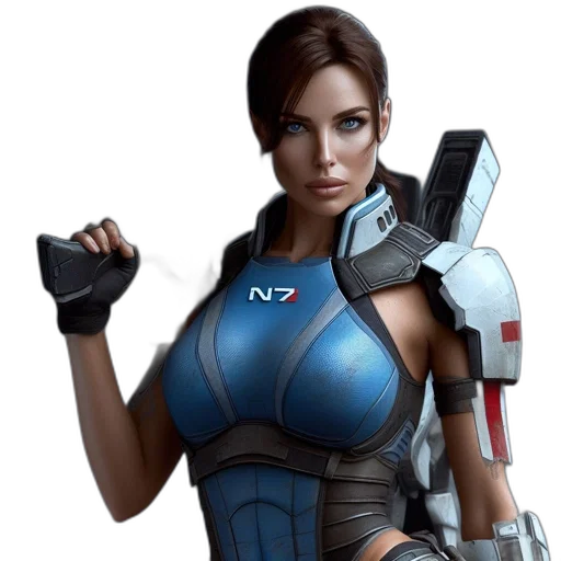 robot, weapon, concept art, cyberpunk, 3d render, fantasy art, blue, armed transparent PNG cut-out