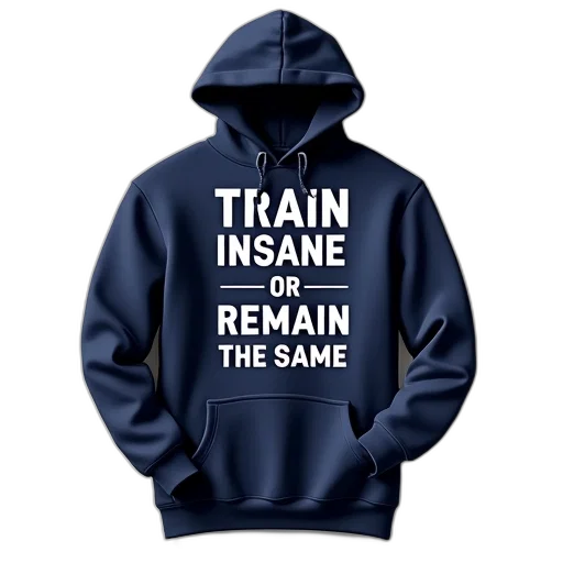 jacket, navy, blue, hoodie, graphic, design, front, reads transparent PNG cut-out