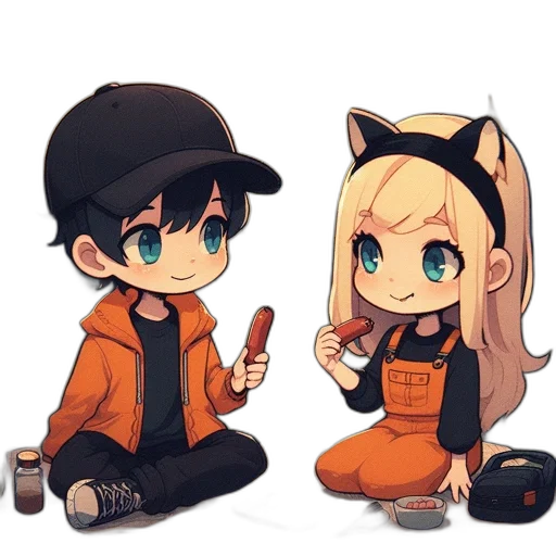 food, anime, cartoon, pixel art, concept art, fire, monochrome, dark transparent PNG cut-out