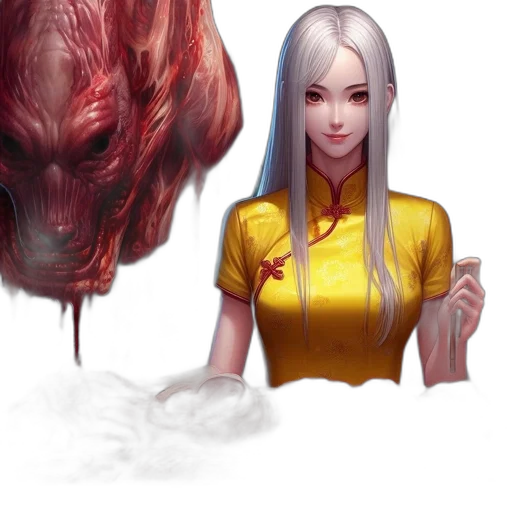 hair, creature, face, concept art, fantasy art, comic book art, photorealistic, fire transparent PNG cut-out