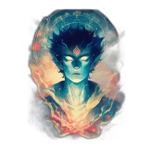 mask, face, dragon, crown, fantasy art, concept art, comic book art, watercolor transparent PNG cut-out