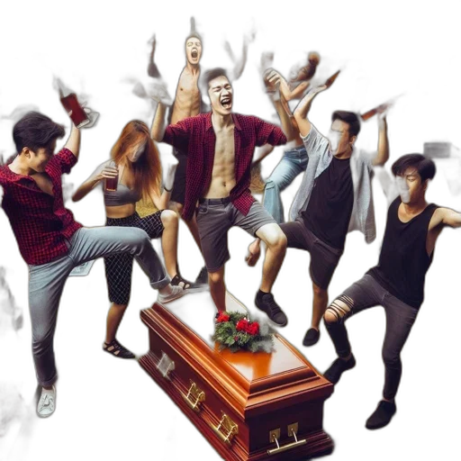 furniture, concept art, photorealistic, 3d render, pixel art, cemetery, group, young transparent PNG cut-out