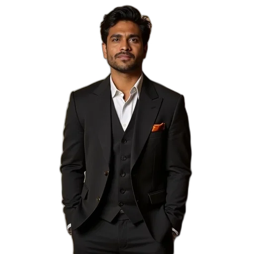 staff, jacket, photorealistic, actor, arjun, ram, kapoor, looks transparent PNG cut-out