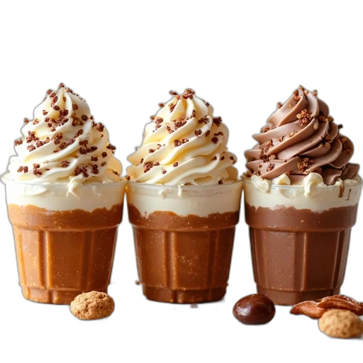 food, 3d render, photorealistic, five transparent PNG cut-out