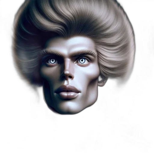 hair, face, crown, mask, photorealistic, concept art, fantasy art, 3d render transparent PNG cut-out