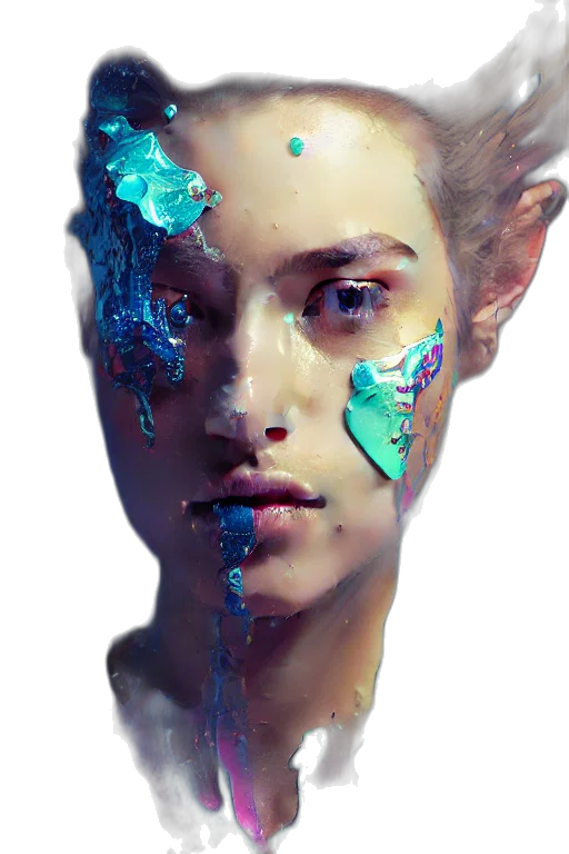 face, mask, crown, creature transparent PNG cut-out