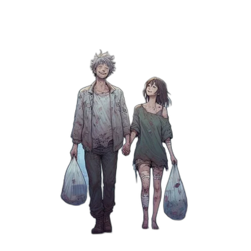 concept art, pixel art, comic book art, anime, city street, outer space, fog, underwater transparent PNG cut-out