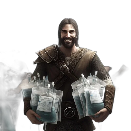 bottle, weapon, concept art, fantasy art, 3d render, photorealistic, modern-day, hospital transparent PNG cut-out