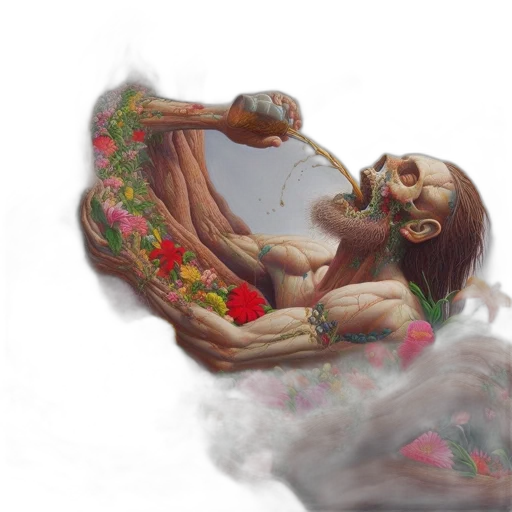 food, jewelry, mask, concept art, fantasy art, photorealistic, oil painting, fire transparent PNG cut-out
