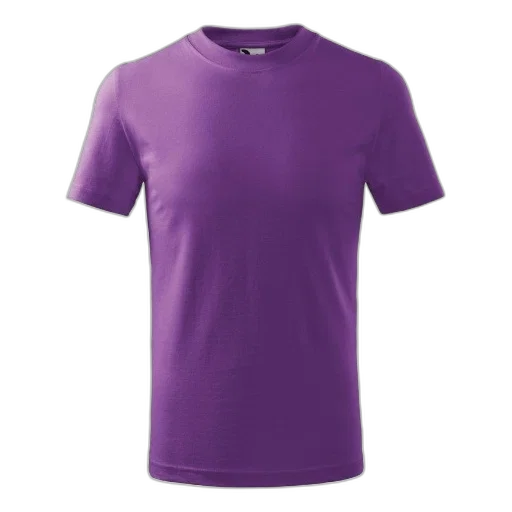dress, plain, purple, t-shirt, short, sleeves, displayed, against transparent PNG cut-out