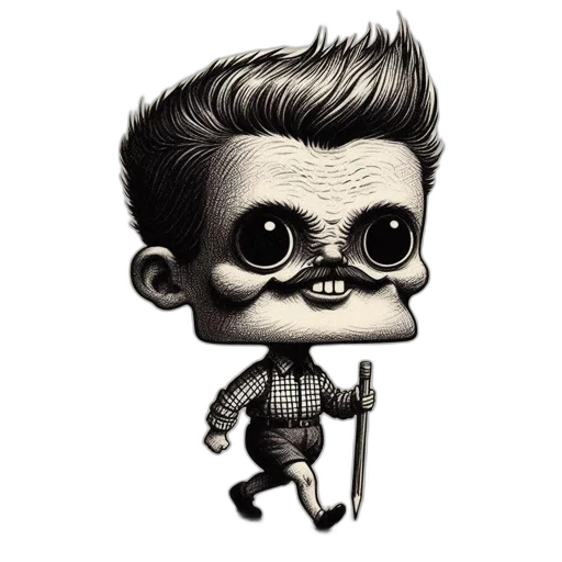 face, mask, staff, creature, cartoon, concept art, comic book art, photorealistic transparent PNG cut-out