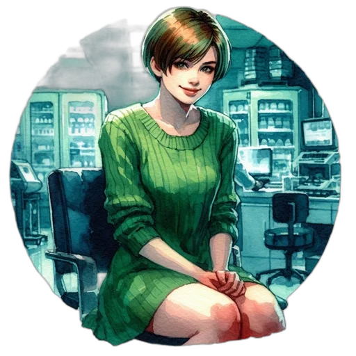dress, staff, robot, face, comic book art, pixel art, fantasy art, concept art transparent PNG cut-out
