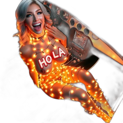 staff, dress, concept art, neon lights, woman, car, has, fairy transparent PNG cut-out