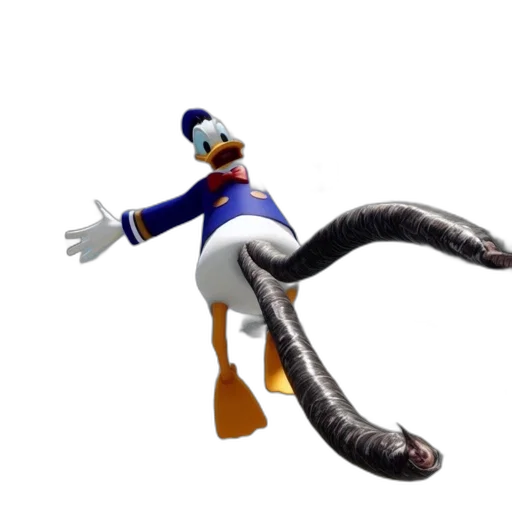 animal, creature, staff, weapon, 3d render, concept art, donald, duck transparent PNG cut-out