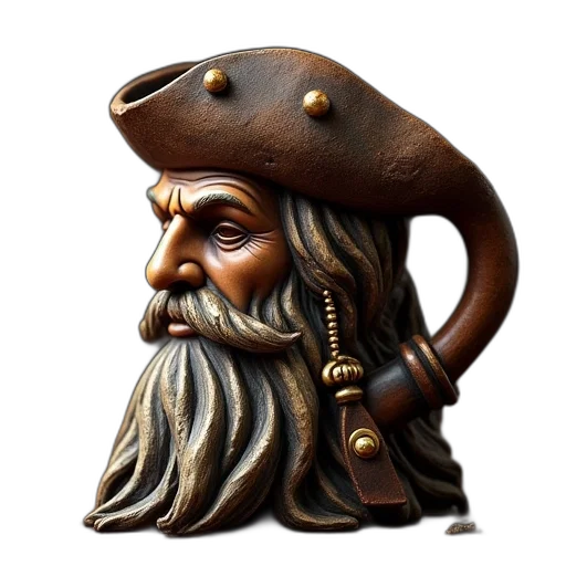 hat, crown, face, mask, photorealistic, 3d render, fantasy art, pirate transparent PNG cut-out