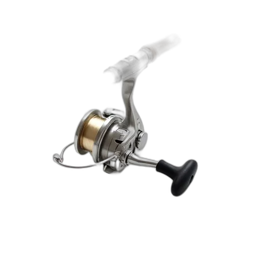 weapon, close-up, image, fishing, rod, reel, attached, silver transparent PNG cut-out