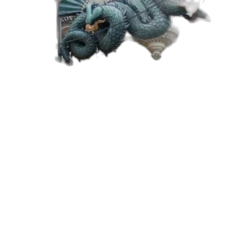 dragon, creature, staff, animal, 3d render, concept art, pixel art, fantasy art transparent PNG cut-out
